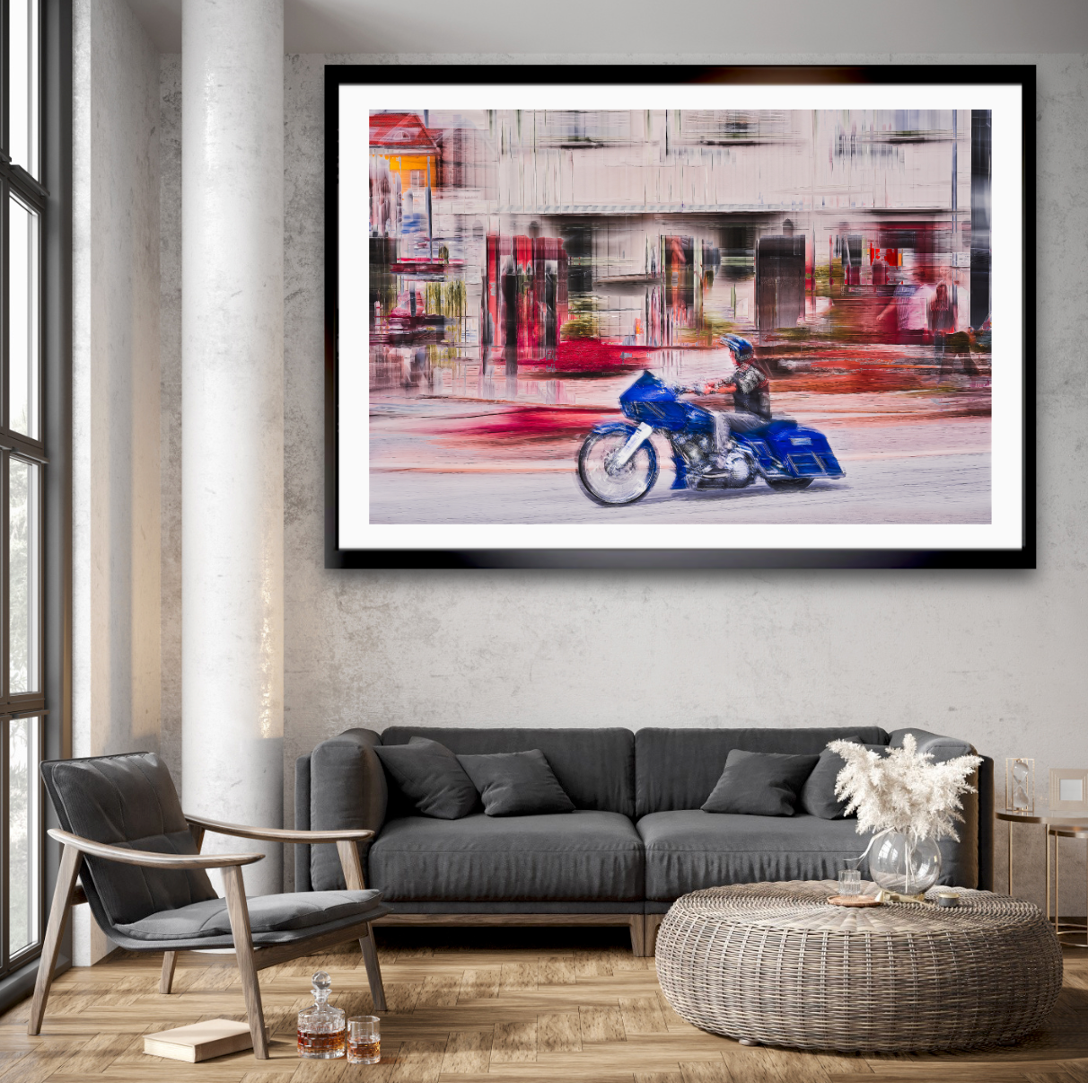 Automotive Limited Edition wall art print of American classic Harley Davidson motorcycle by Douglas Carr Photography