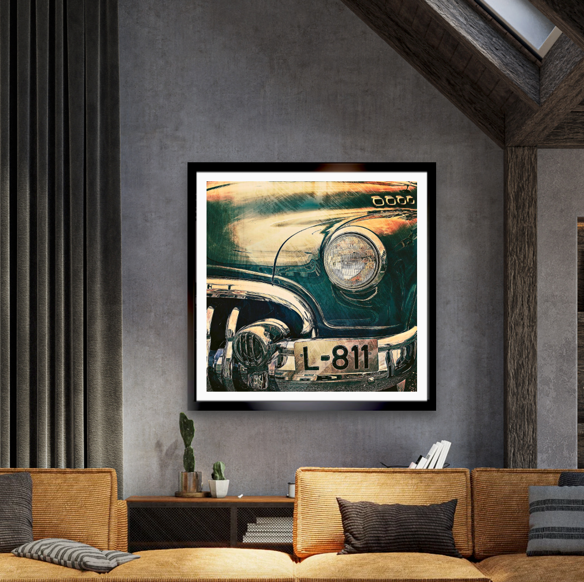 American classic 1950 Buick Roadmaster Tourback vintage car close up grille details Limited Edition fine art photography wall art print by Douglas Carr – Oslo Art Prints