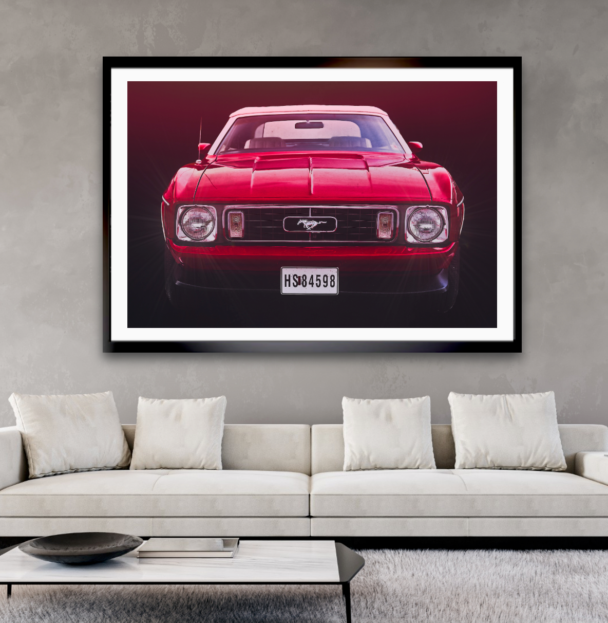 A red Ford Mustang an American classic car fine art photography wall art print by Douglas Carr – Oslo Art Prints