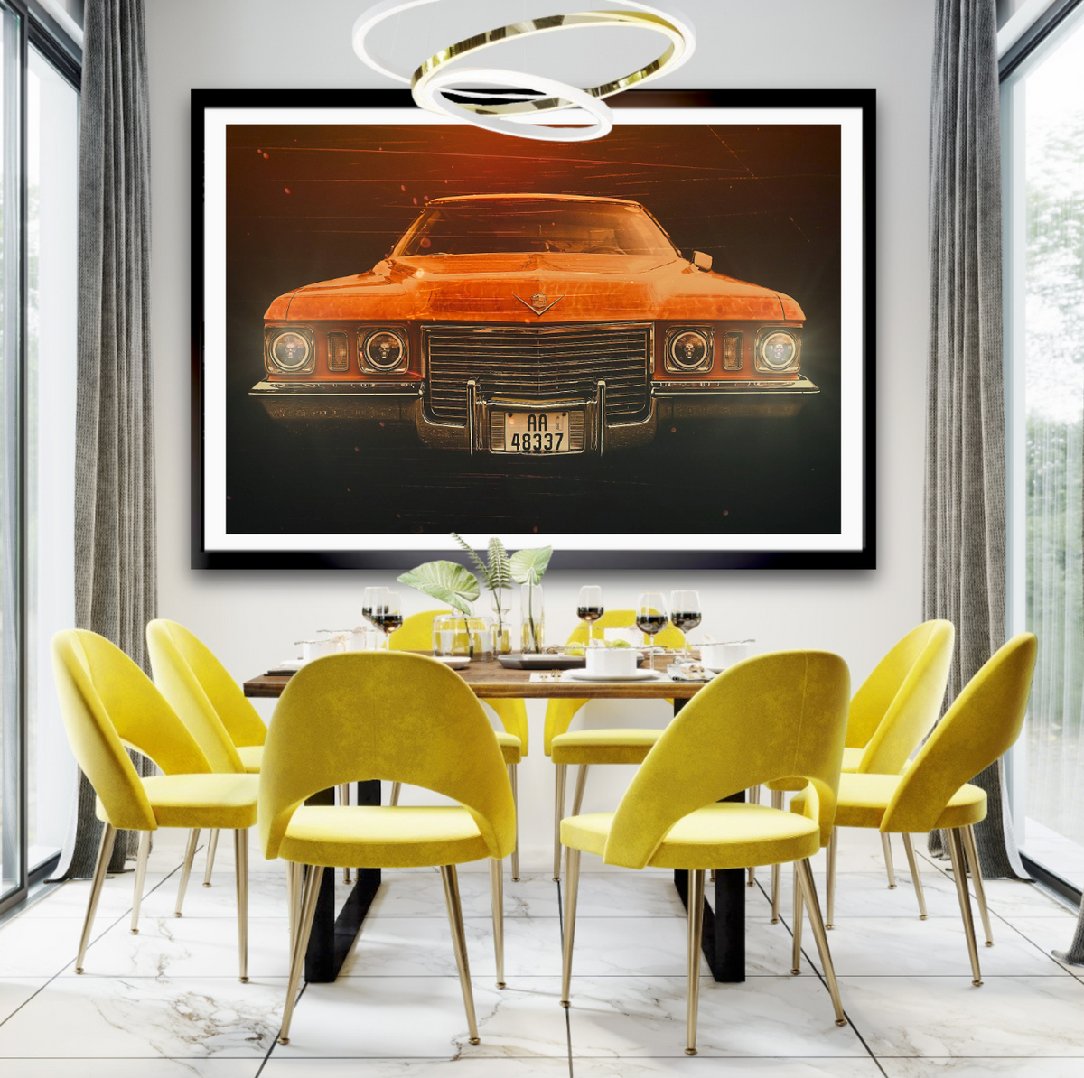 Skull Eyes 1972 Cadillac DeVille American classic car fine art photography wall art print by Douglas Carr – Oslo Art Prints