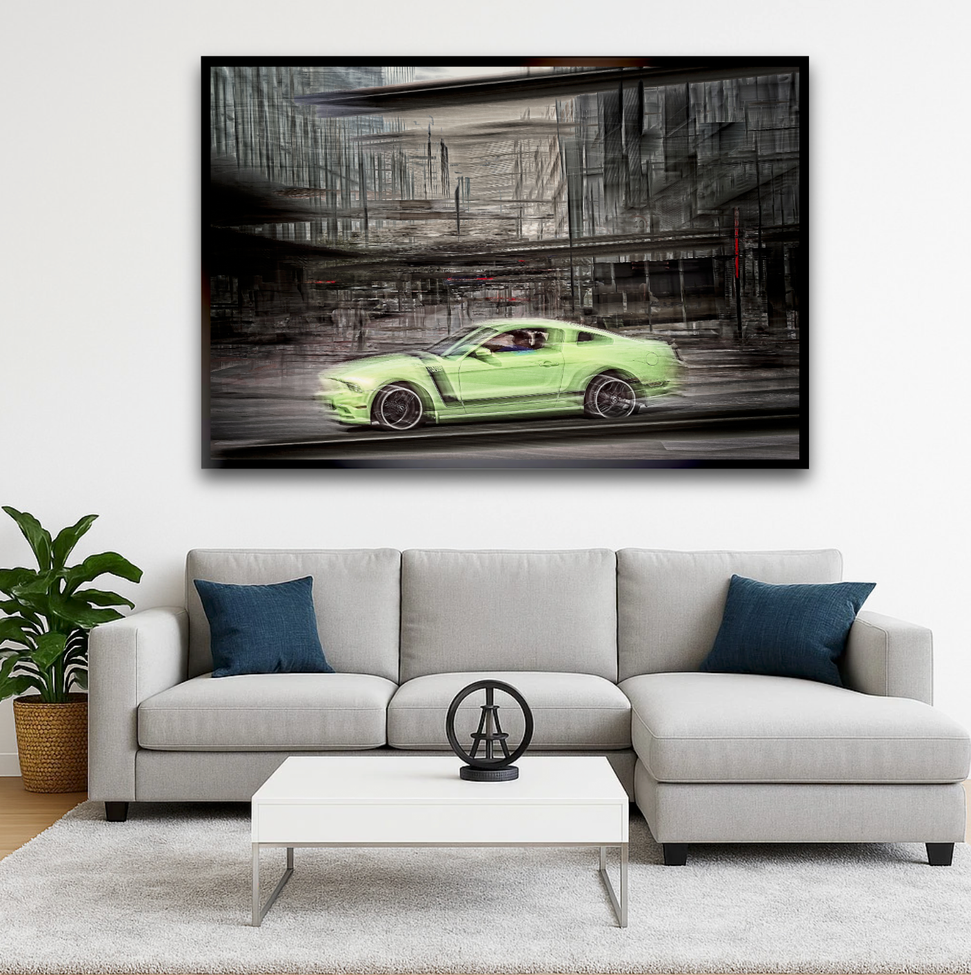 Automotive art print of American classic Ford Mustang by Douglas Carr
