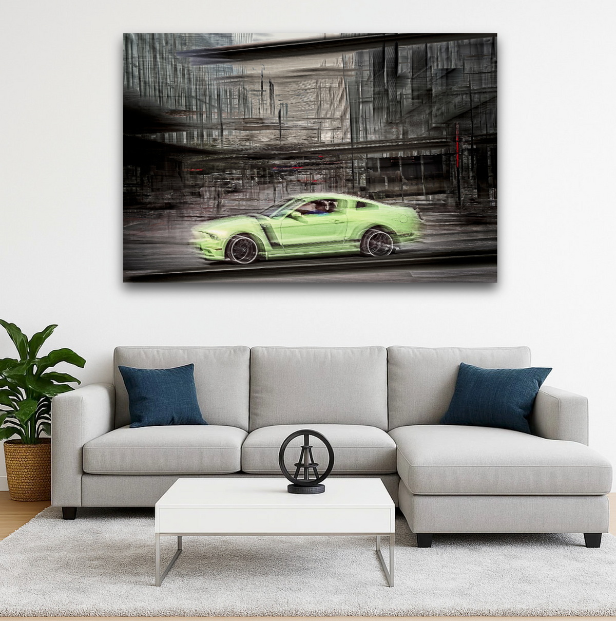 Automotive art print of American classic Ford Mustang by Douglas Carr

