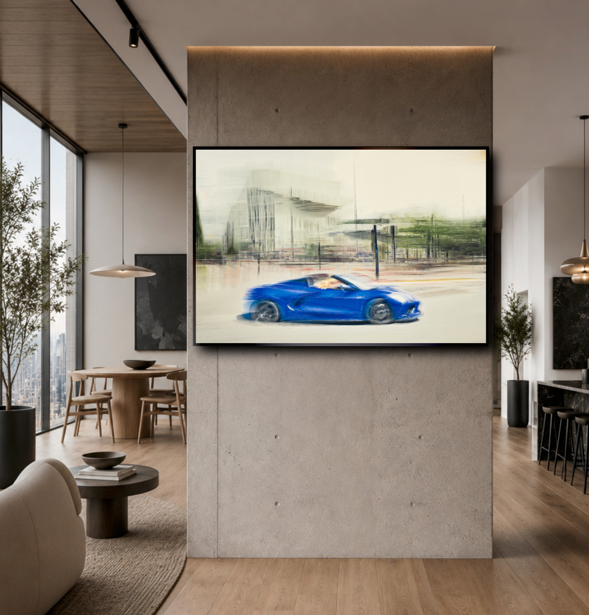 Automotive Limited Edition wall art print of American Corvette classic sports car by Douglas Carr Photography