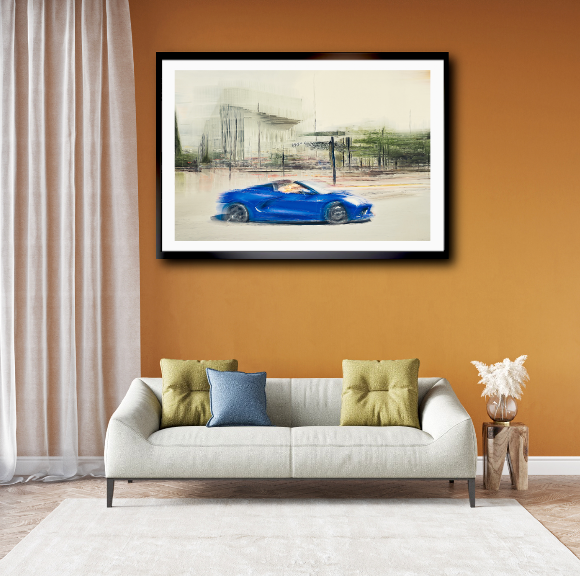 Automotive Limited Edition wall art print of American Corvette classic sports car by Douglas Carr Photography