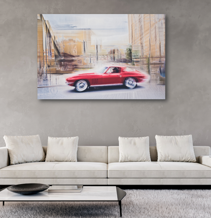 Automotive Limited Edition wall art print of American classic Corvette Stingray motor car by Douglas Carr Photography