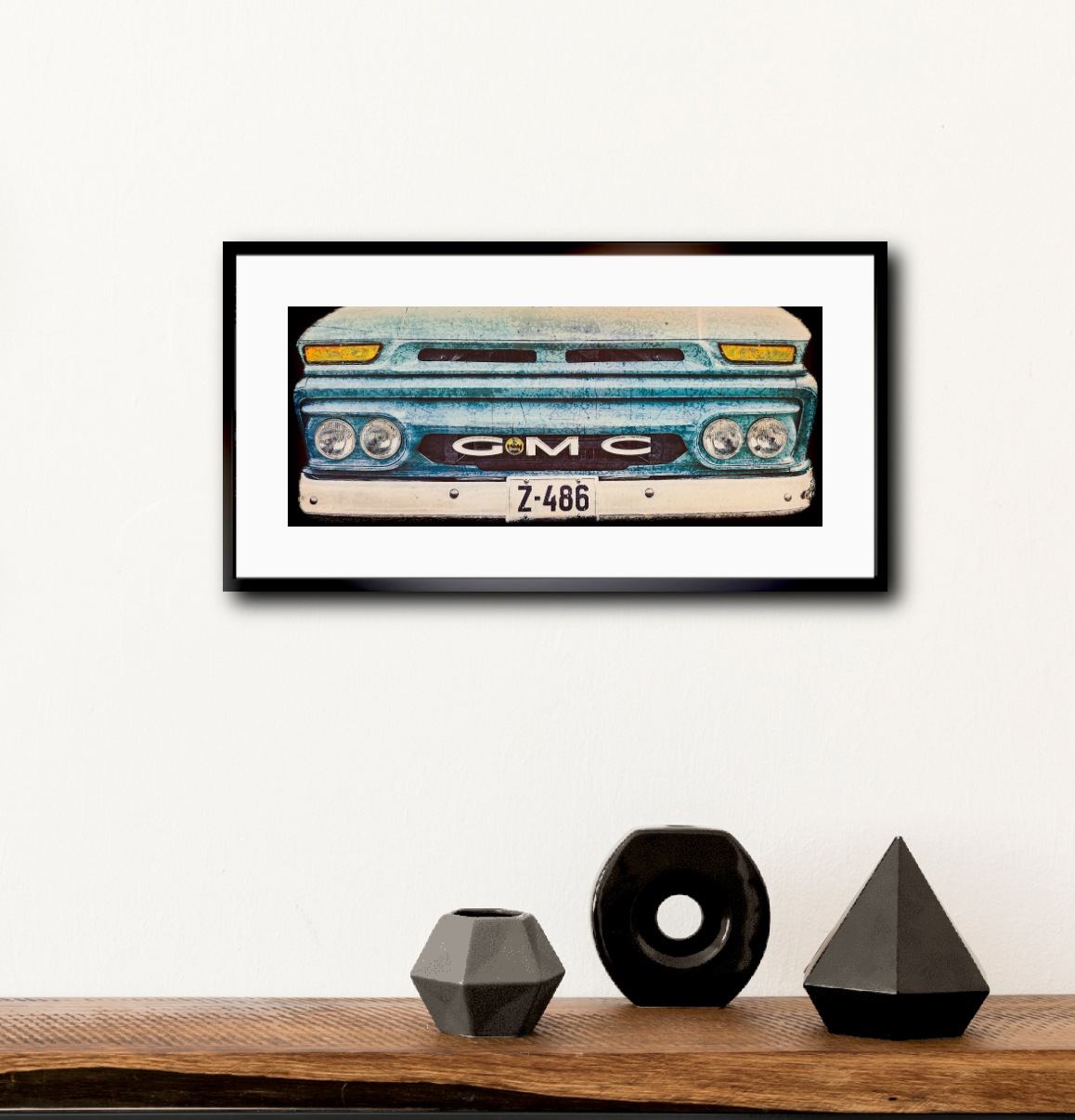 Vintage 1960 GMC pickup grille American classic car fine art photography wall art print by Douglas Carr – Oslo Art Prints