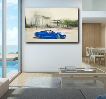 Automotive Limited Edition wall art print of American Corvette classic sports car by Douglas Carr Photography