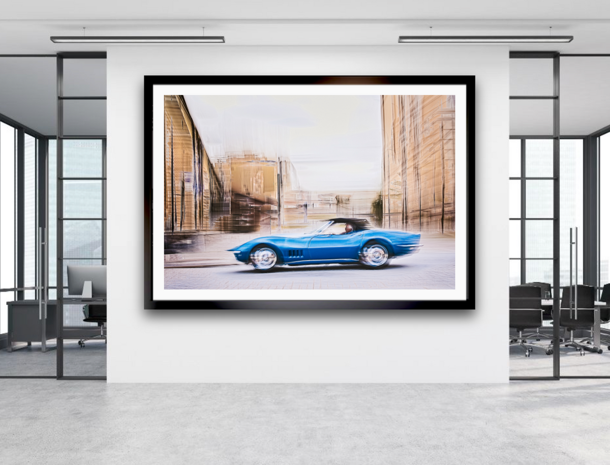 Automotive Limited Edition wall art print of American classic Corvette Stingray motor car by Douglas Carr Photography
