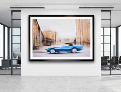 Automotive Limited Edition wall art print of American classic Corvette Stingray motor car by Douglas Carr Photography