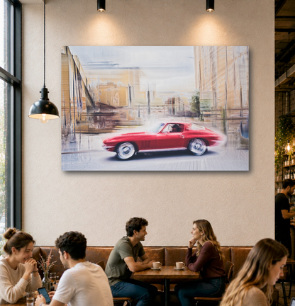 Automotive Limited Edition wall art print of American classic Corvette Stingray motor car by Douglas Carr Photography