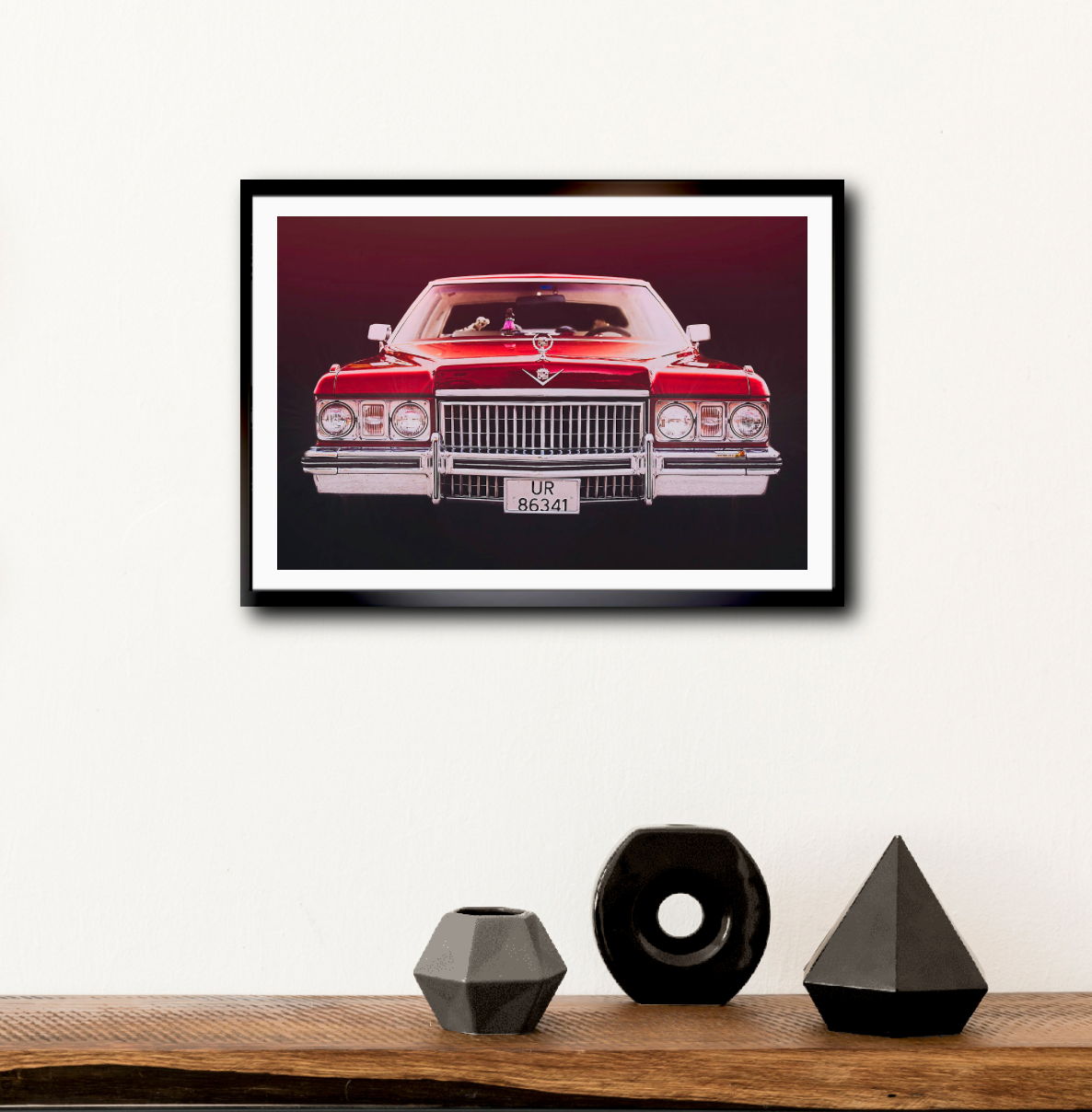 Red 1973 Cadillac Coupe de Ville, vintage AMCAR American classic car fine art photography wall art print by Douglas Carr – Oslo Art Prints