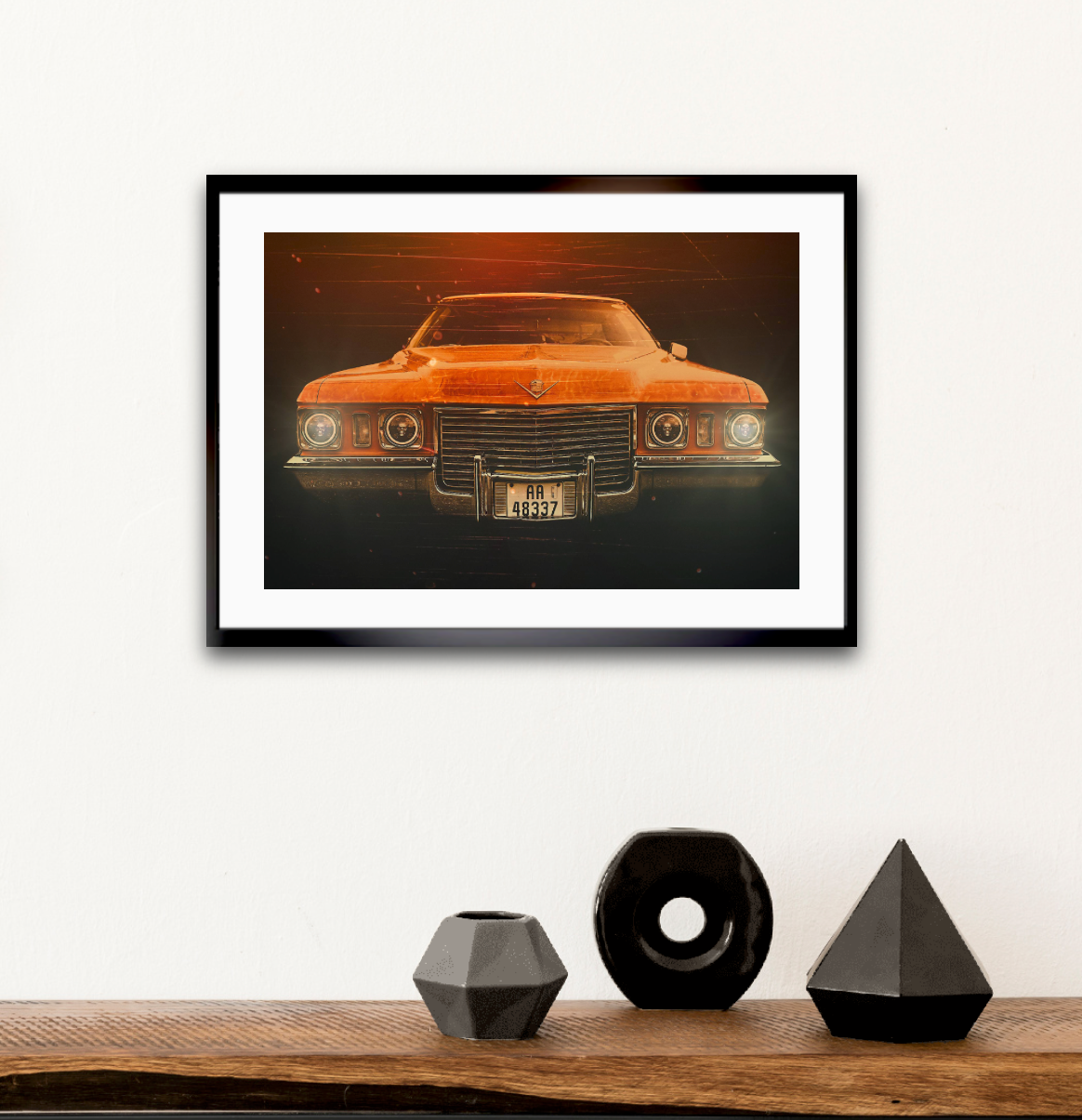 Skull Eyes 1972 Cadillac DeVille American classic car fine art photography wall art print by Douglas Carr – Oslo Art Prints