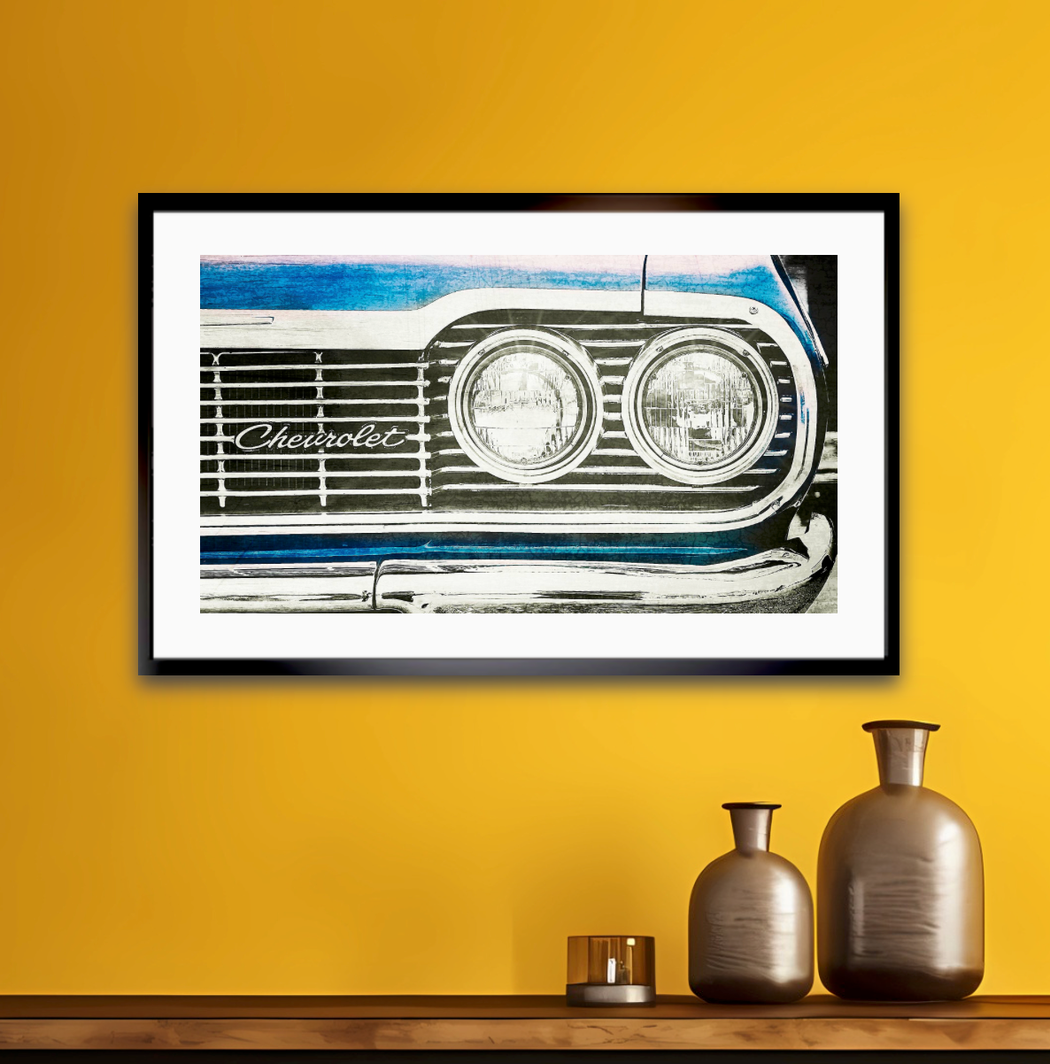 1964 Chevrolet Chevelle Malibu grille and headlights American classic car fine art photography wall art print by Douglas Carr – Oslo Art Prints