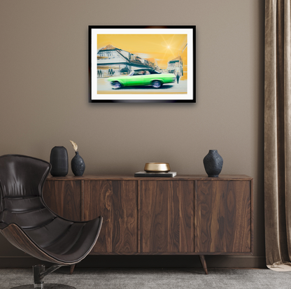 Vintage Lime a 1965 Chevrolet Impala convertible classic car fine art photography wall art print by Douglas Carr – Oslo Art Prints
