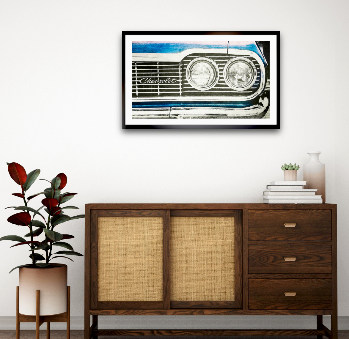 1964 Chevrolet Chevelle Malibu grille and headlights American classic car fine art photography wall art print by Douglas Carr – Oslo Art Prints