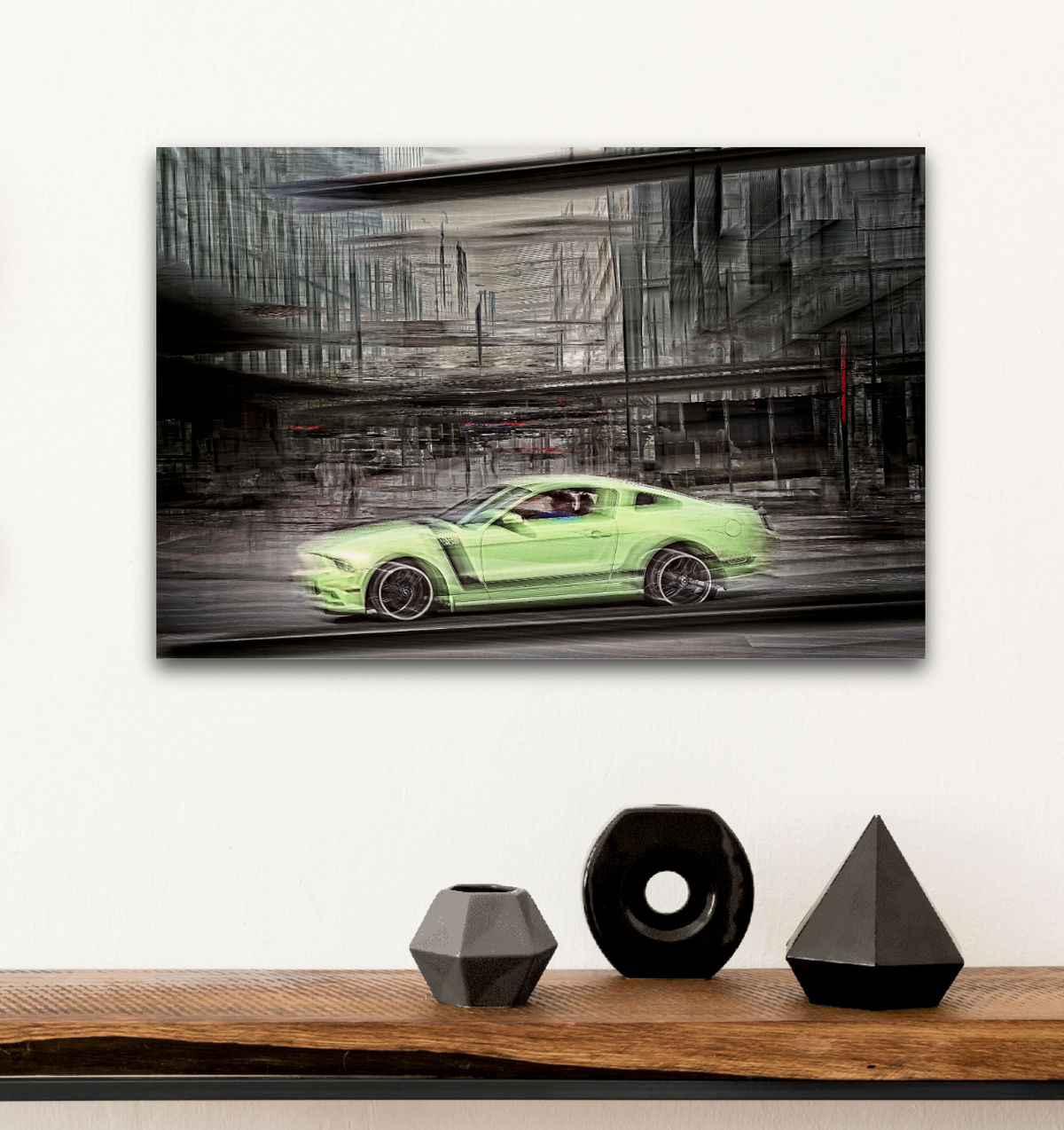 Automotive art print of American classic Ford Mustang by Douglas Carr
