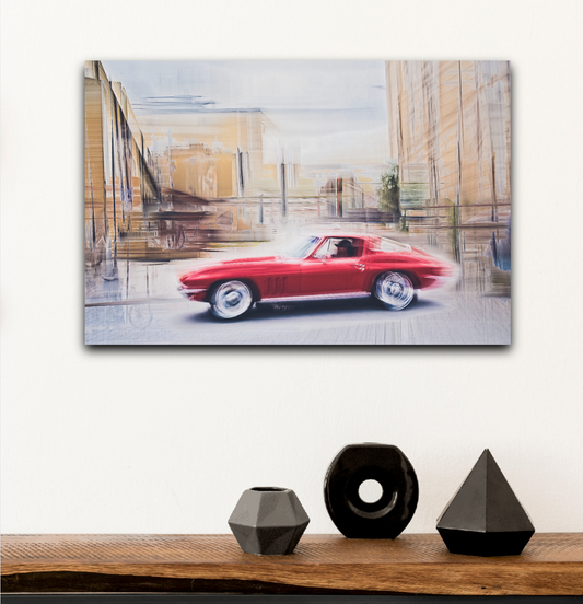 Automotive Limited Edition wall art print of American classic Corvette Stingray motor car by Douglas Carr Photography