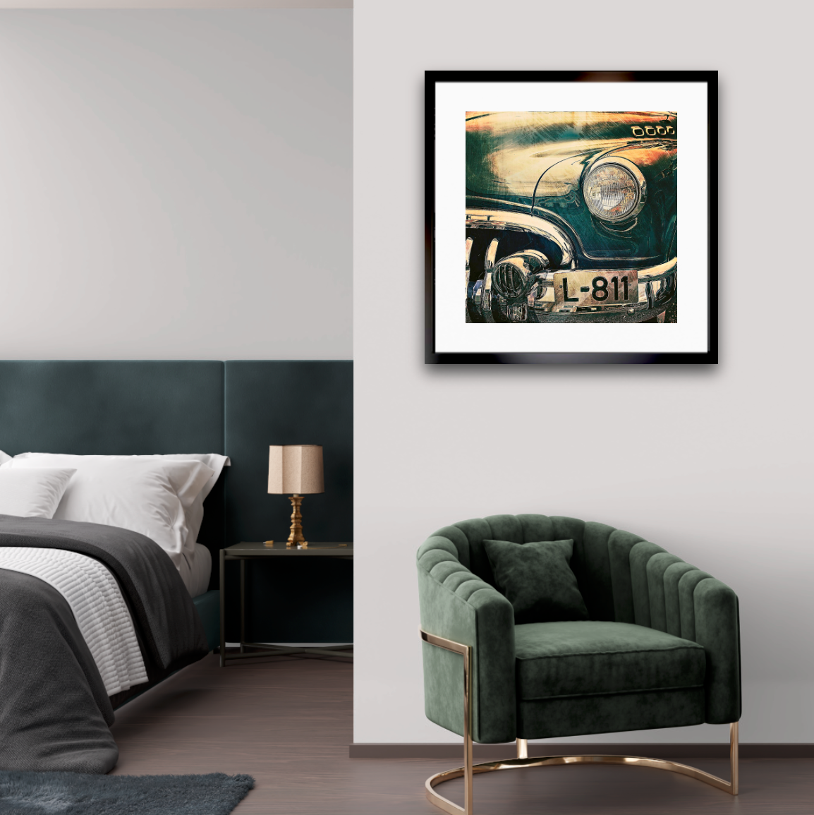 American classic 1950 Buick Roadmaster Tourback vintage car close up grille details Limited Edition fine art photography wall art print by Douglas Carr – Oslo Art Prints