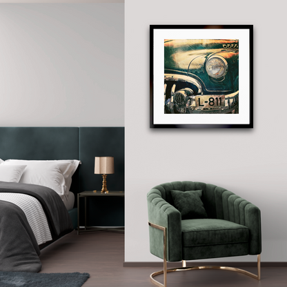 American classic 1950 Buick Roadmaster Tourback vintage car close up grille details Limited Edition fine art photography wall art print by Douglas Carr – Oslo Art Prints