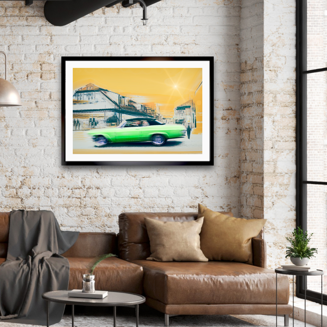 Vintage Lime a 1965 Chevrolet Impala convertible classic car fine art photography wall art print by Douglas Carr – Oslo Art Prints