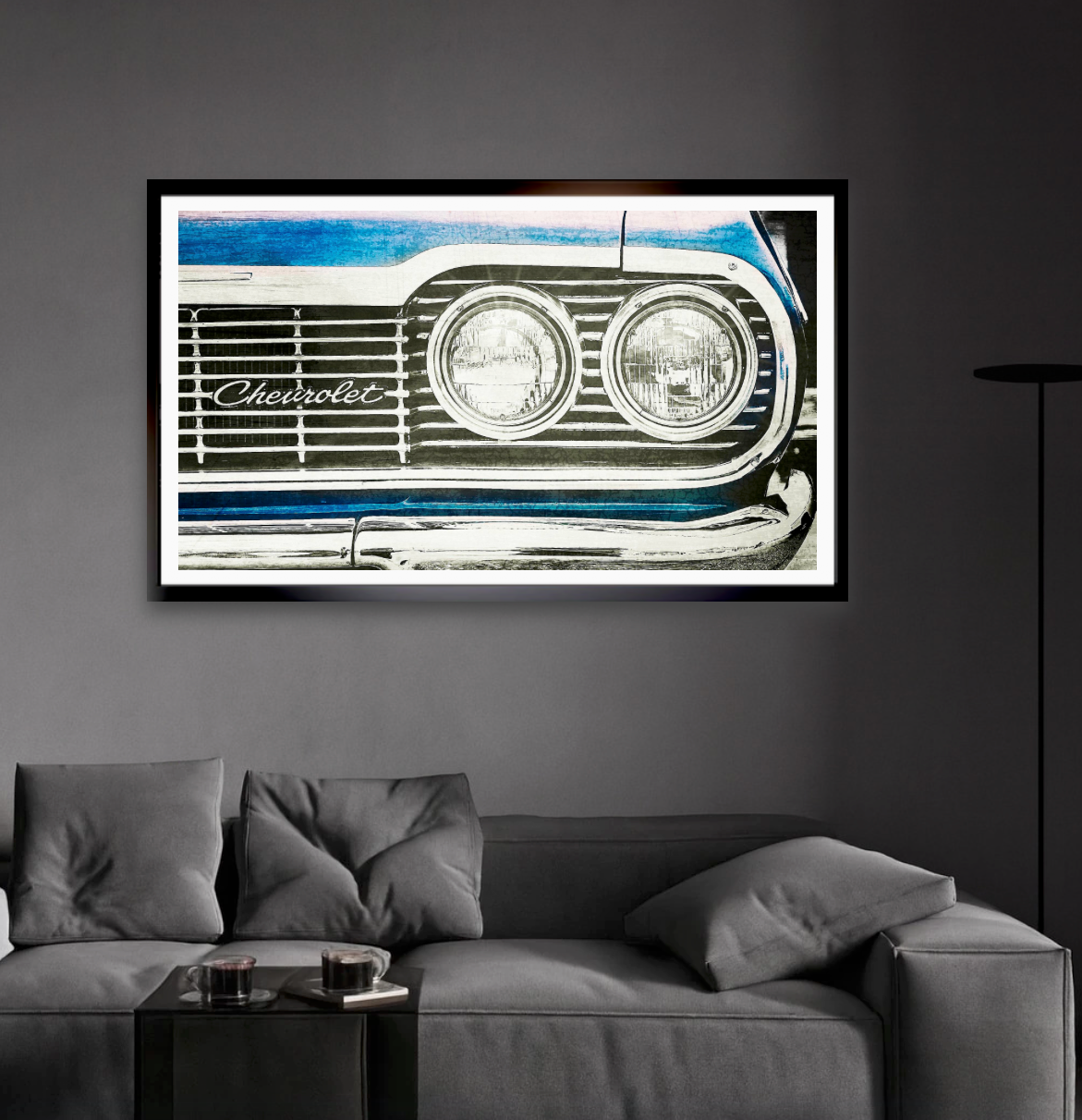 1964 Chevrolet Chevelle Malibu grille and headlights American classic car fine art photography wall art print by Douglas Carr – Oslo Art Prints
