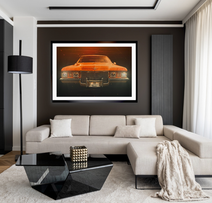 Skull Eyes 1972 Cadillac DeVille American classic car fine art photography wall art print by Douglas Carr – Oslo Art Prints