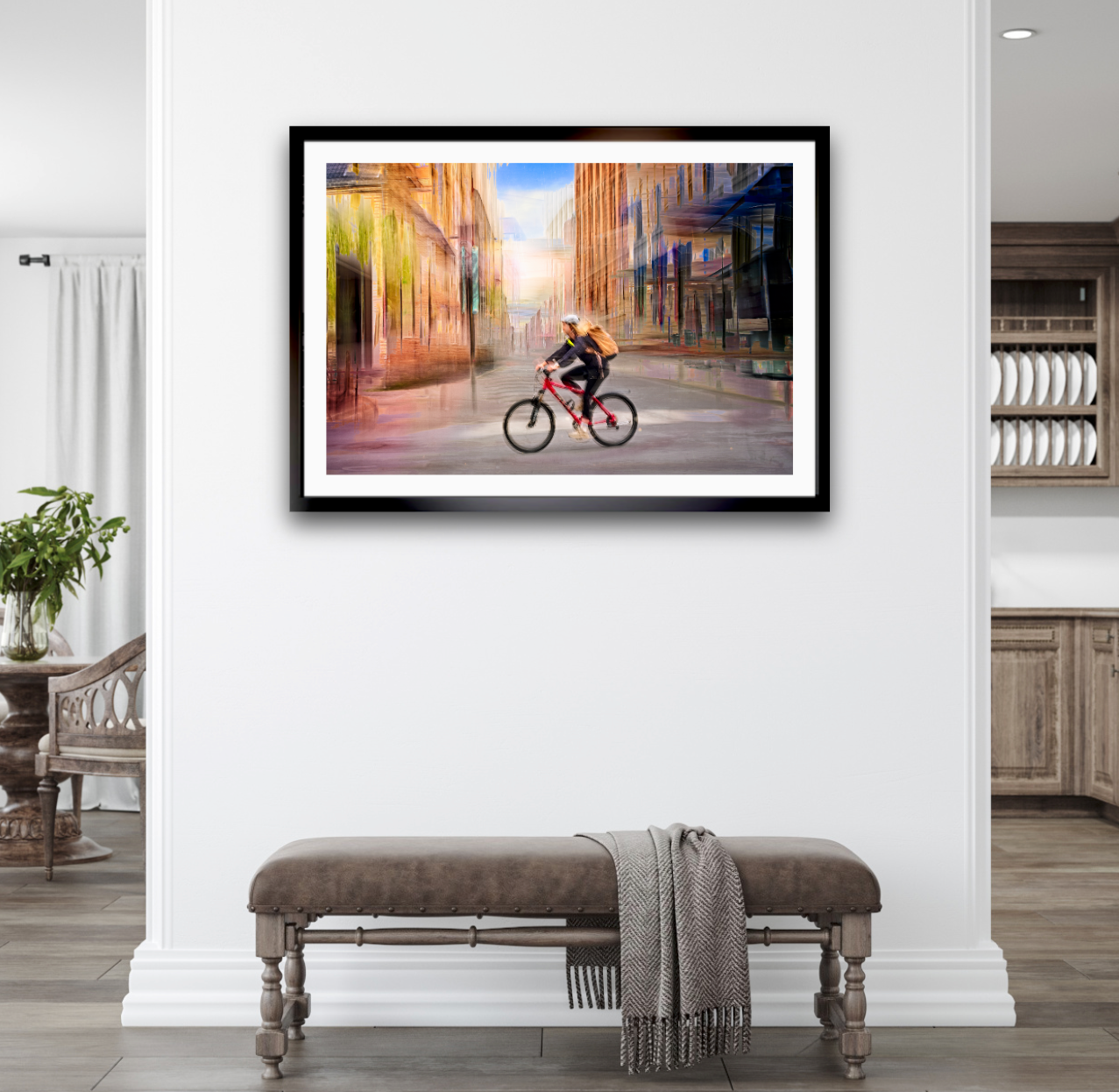Chasing Light Limited edition cycling wall art print by Douglas Carr Photography