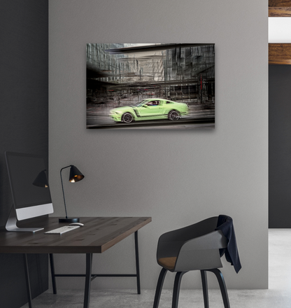 Automotive art print of American classic Ford Mustang by Douglas Carr

