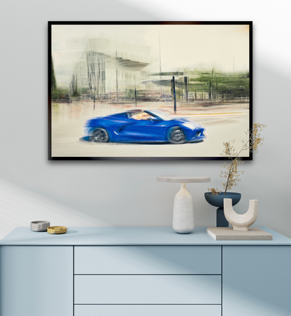 Automotive Limited Edition wall art print of American Corvette classic sports car by Douglas Carr Photography