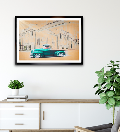 Automotive Limited Edition wall art print of American classic pickup truck by Douglas Carr Photography