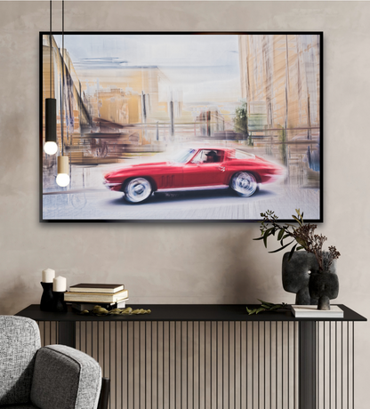 Automotive Limited Edition wall art print of American classic Corvette Stingray motor car by Douglas Carr Photography