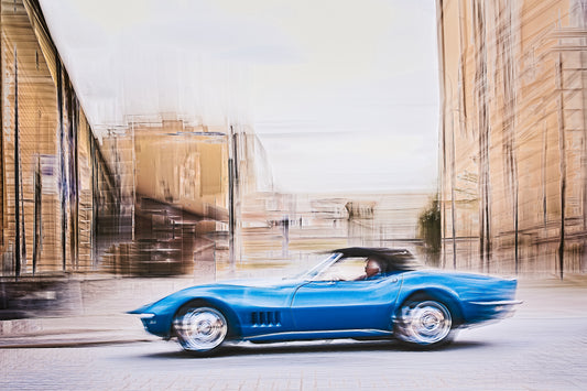 Automotive Limited Edition wall art print of American classic Corvette Stingray motor car by Douglas Carr Photography