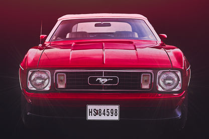 A red Ford Mustang an American classic car fine art photography wall art print by Douglas Carr – Oslo Art Prints