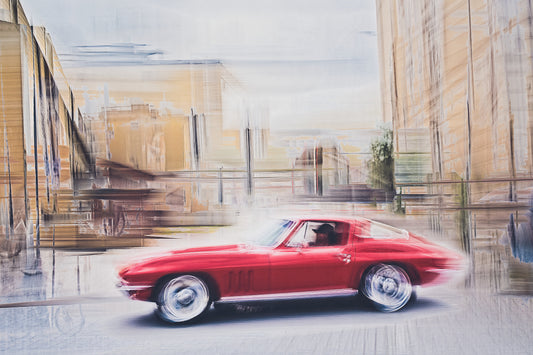 Automotive Limited Edition wall art print of American classic Corvette Stingray motor car by Douglas Carr Photography