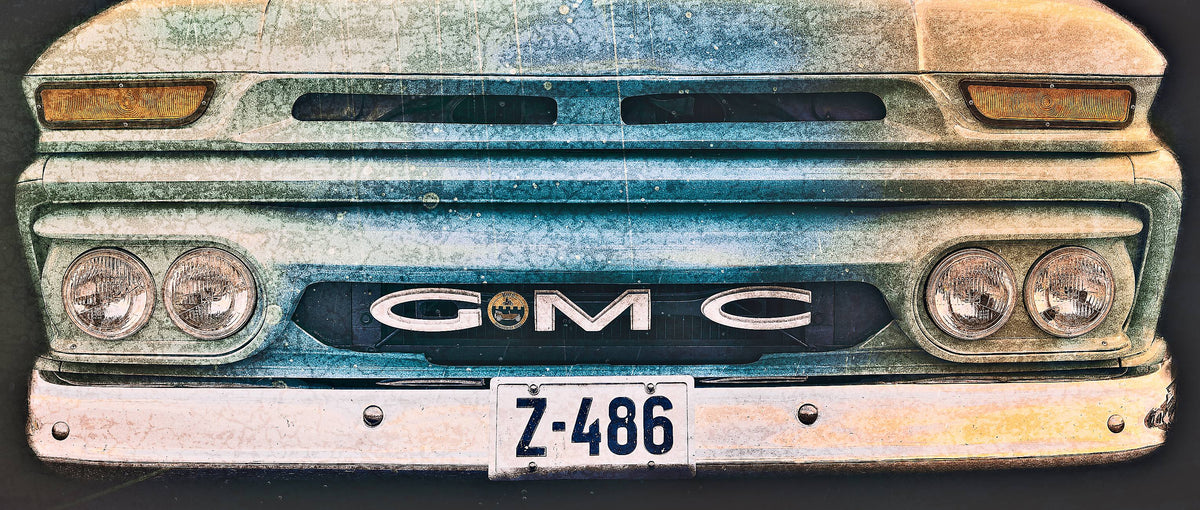 Vintage 1960 GMC pickup grille American classic car fine art photography wall art print by Douglas Carr – Oslo Art Prints